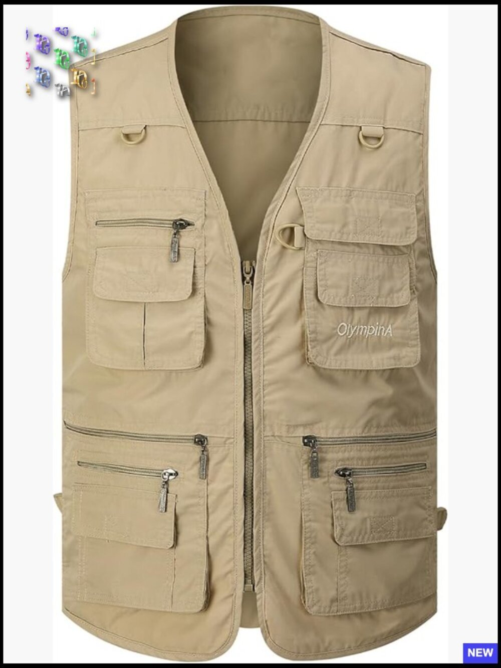 Men's Utility Vest Multi-Pocket Lightweight Outdoor Travel Safari Work Vest